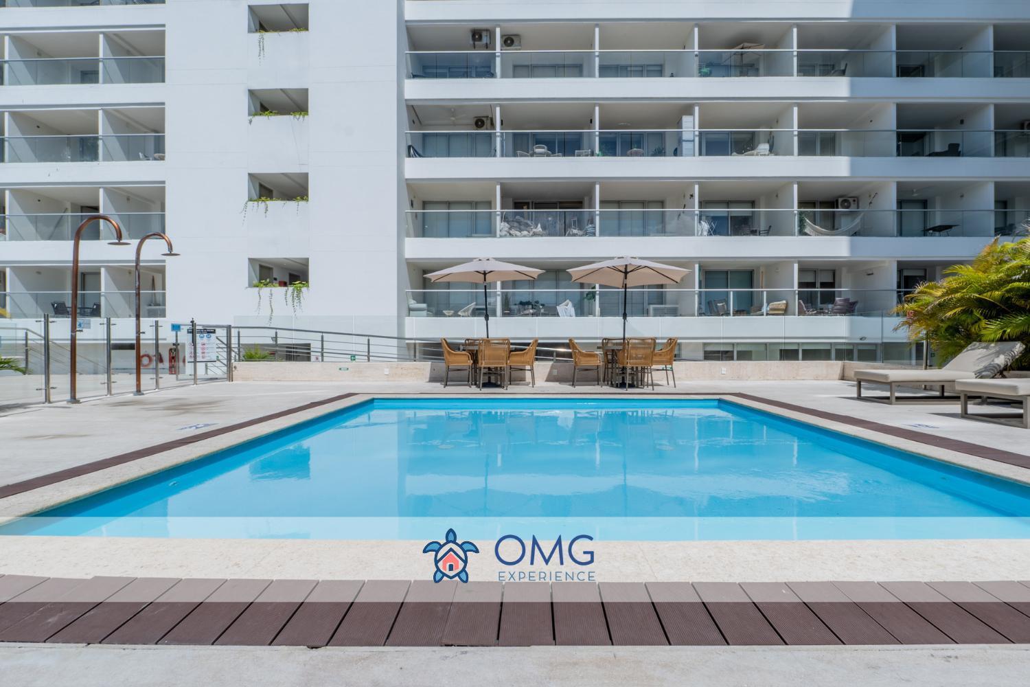 Cb727 | Frente Al Mar Con Piscina Y Balcón Privado Apartamento